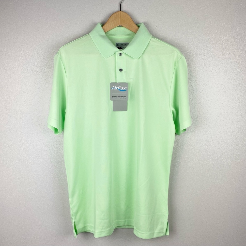 PGA Tour Mens Short Sleeve Green Polo Shirt Size Medium‎ NWT